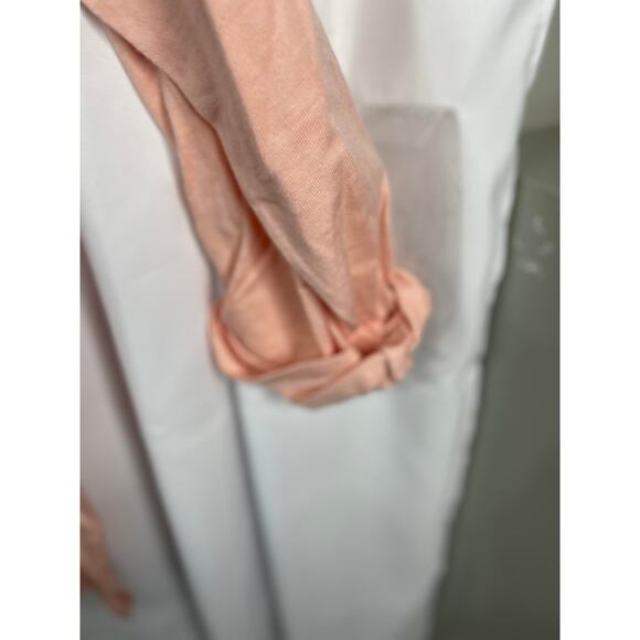 Talbots knit tee shirt t-shirt tunic peach orange plus size xxl 2x roll tab slee - Picture 9 of 16